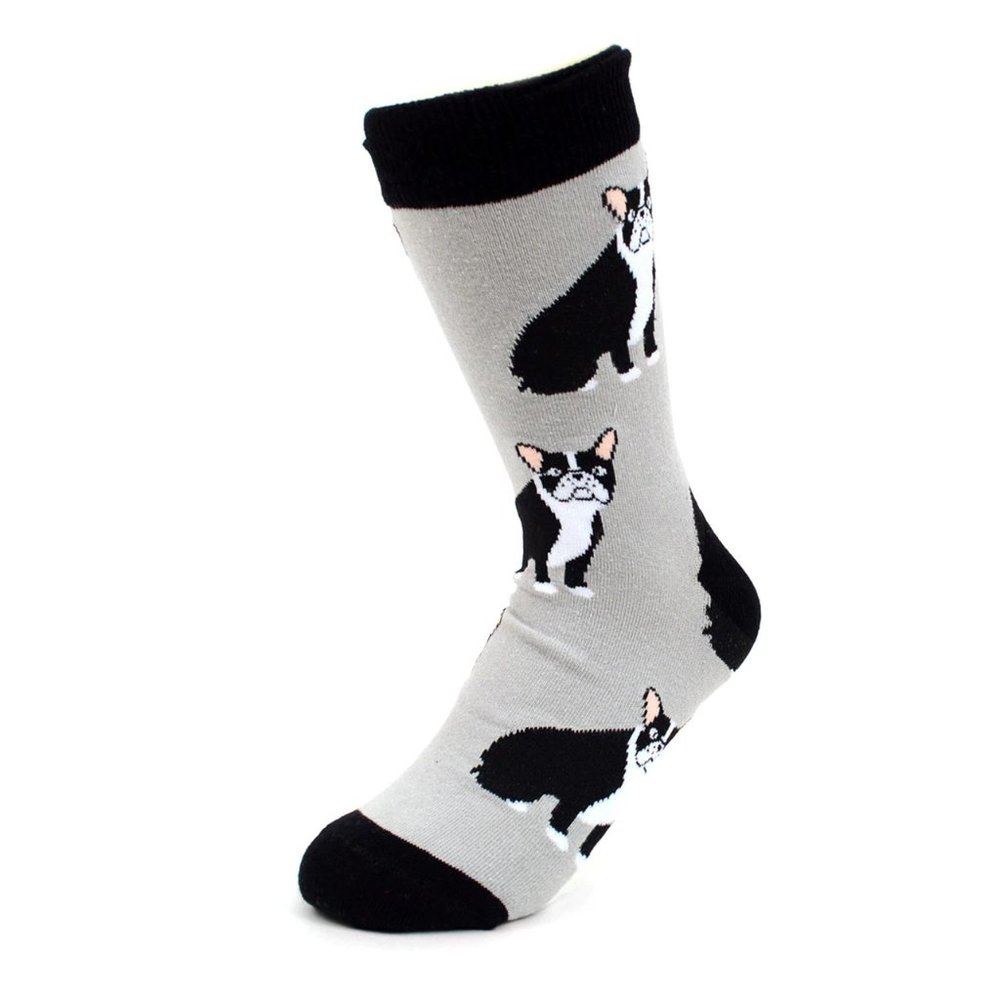 Women's French Bulldog Novelty Socks Gray